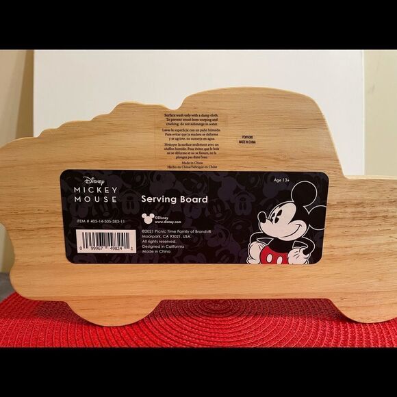 Disney Mickey Mouse Christmas wooden serving board NWT - Picture 5 of 9